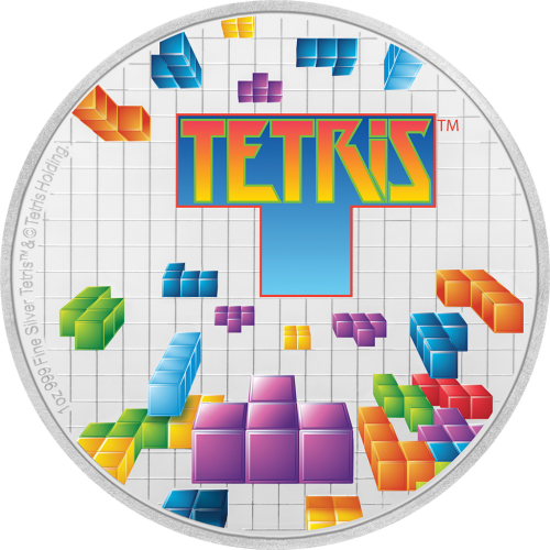 Niue Tetris 35 Aniversario 2 dólares Moneda de Plata