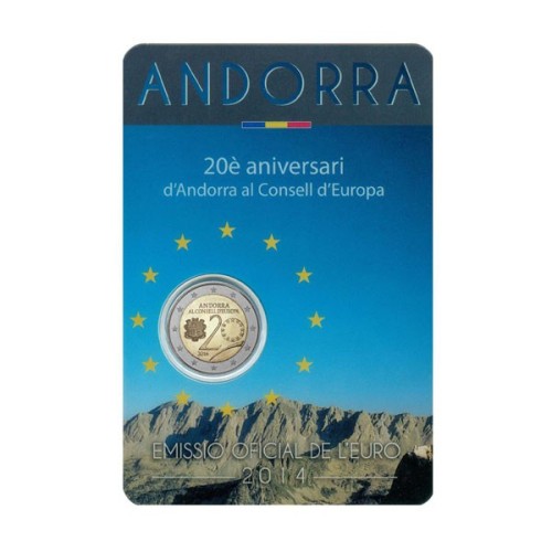 Andorra 2014 2 Euro 20 Aniversario de Andorra en el Consejo de Europa