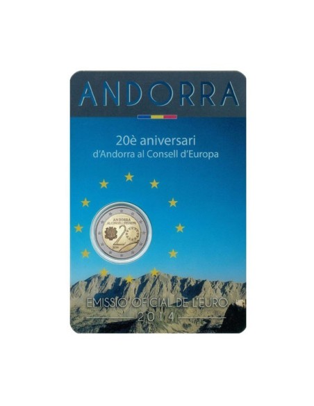 Andorra 2014 2 Euro 20 Aniversario de Andorra en el Consejo de Europa