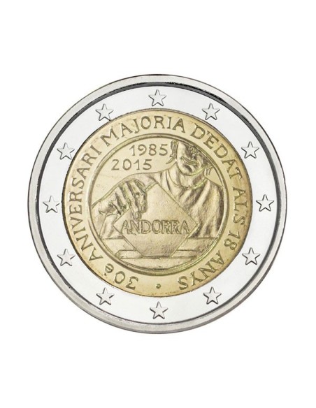 Andorra 2015 2 Euro 30 Aniversario de la Mayoría de Edad y Derechos Políticos