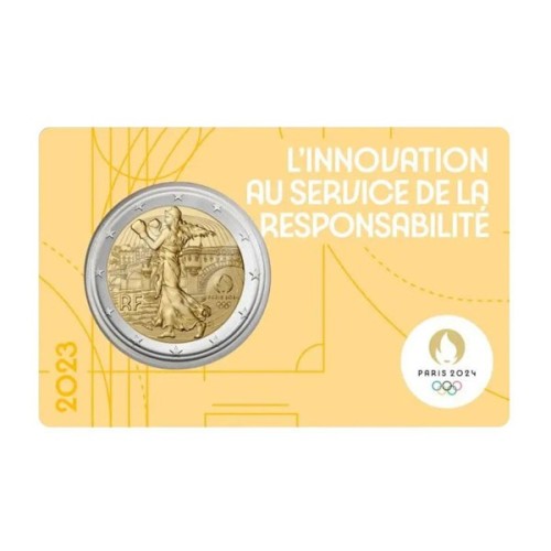 Francia - 2023 - Monedas Euros circulación - S/C / UNC - 2 € Año 2023 /  Juegos Olimpicos - Paris 2024 /