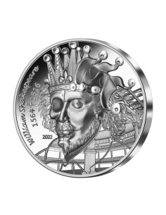 William Shakespeare Francia 2022 20 Euro Plata Proof