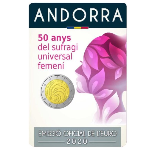 Andorra 2020 2 Euro 50 Años Sufragio universal coincard