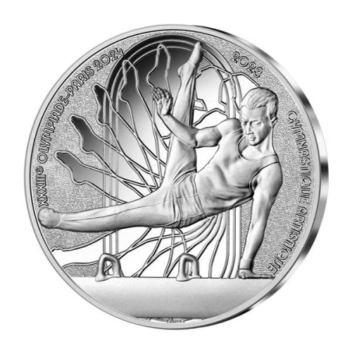 Moneda Gimnasia Artística 10 Euro Plata  Francia Juegos Olímpicos París 2024