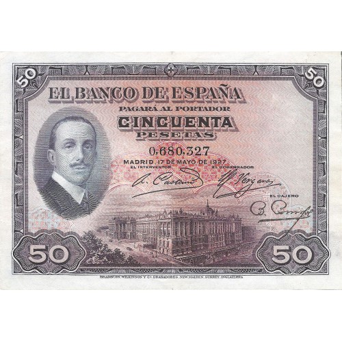 Billete 50 Pesetas España 1927