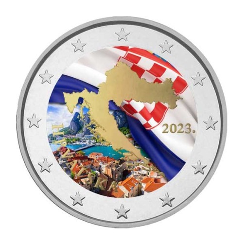 Croacia 2023 2 Euro Color Moneda