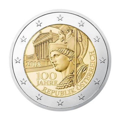 Centenario de la república Austria 2018 2 euro
