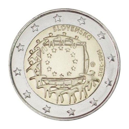 Bandera Eslovaquia 2015 2 euro