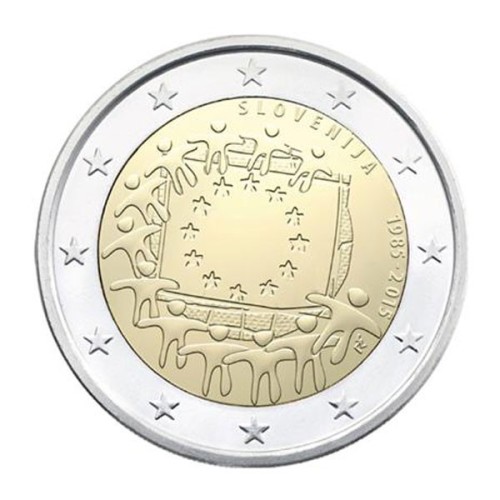 Bandera Eslovenia 2015 2 euro
