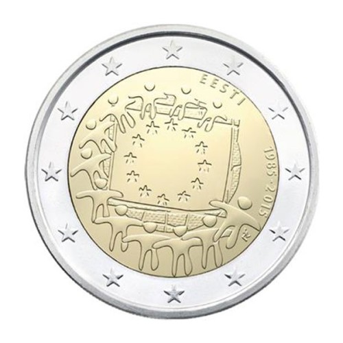 Bandera Estonia 2015 2 euro
