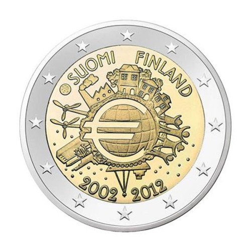 10 años euro Finlandia 2012 2 euro