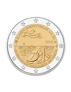 Centenario Aland Finlandia 2021 2 euro