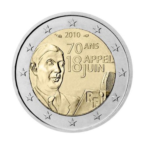 De Gaulle Francia 2010 2 euro