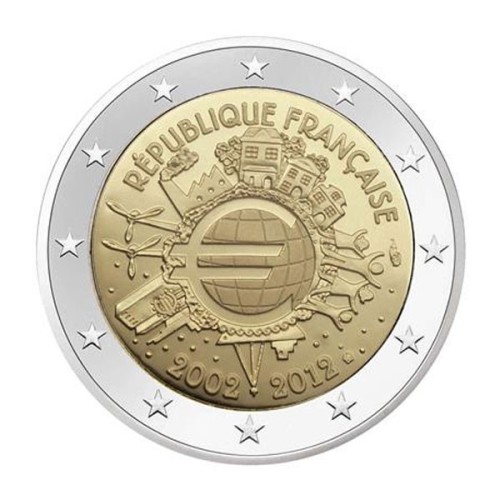 10 años euro Francia 2012 2 euro