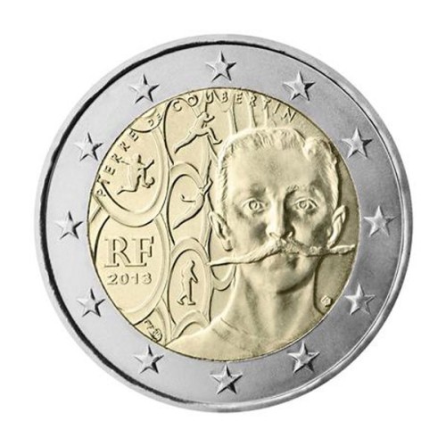 Coubertin Francia 2013 2 euro