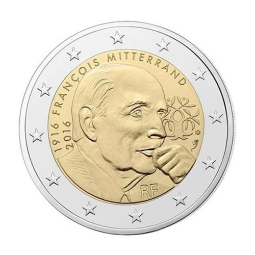 Mitterrand Francia 2016 2 euro