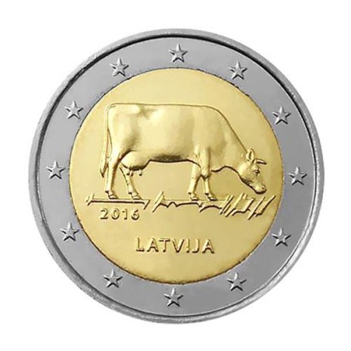 Vaca Letonia 2016 2 euro