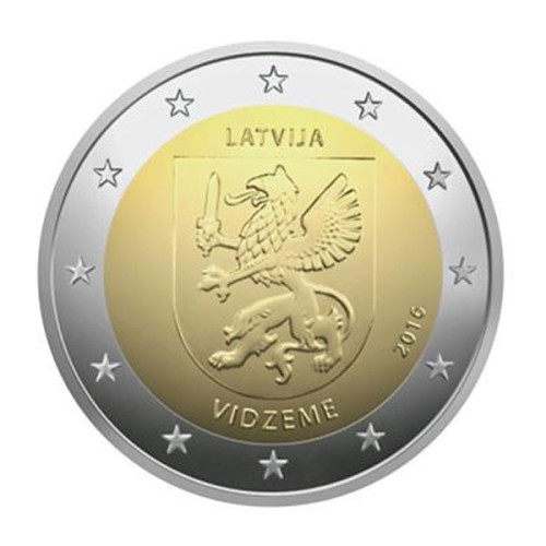 Vidzeme Letonia 2016 2 euro