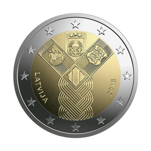 Estados bálticos Letonia 2018 2 euro