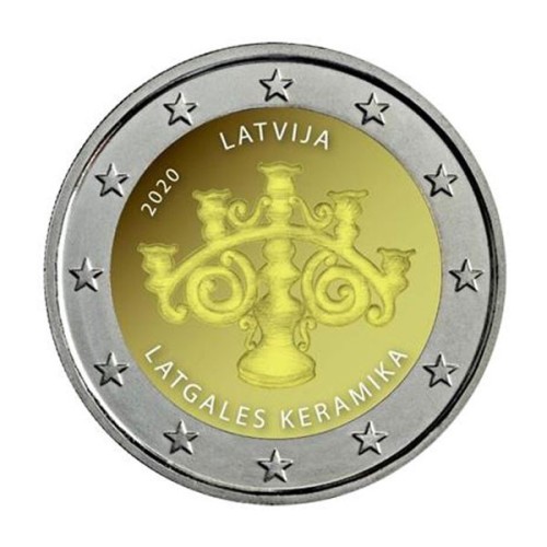 Cerámica Letonia 2020 2 euro
