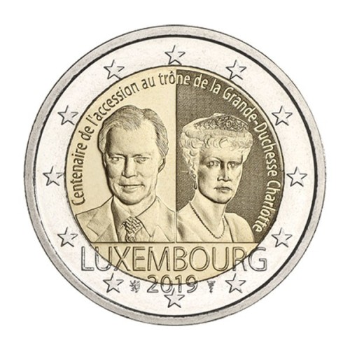 Ascensión trono Luxemburgo 2019 2 euro