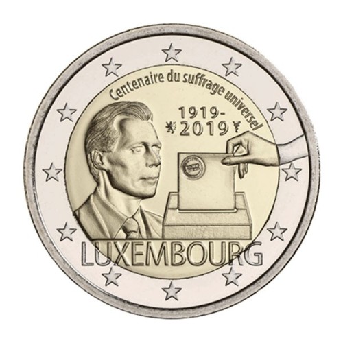Centenario sufragio universal Luxemburgo 2019 2 euro