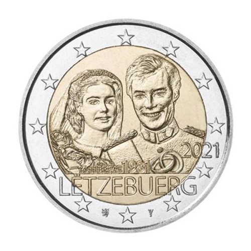 Boda real Luxemburgo 2021 2 euro