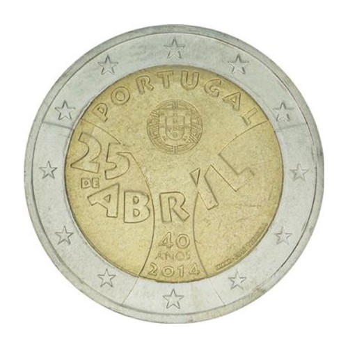 Revolución claveles Portugal 2014 2 euro