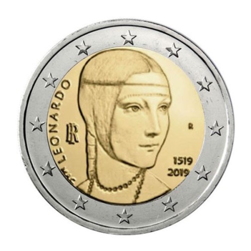 Leonardo Da Vinci Italia 2019 2 euro