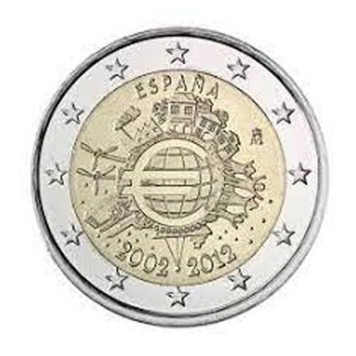 10 años del Euro España 2012 2 euro