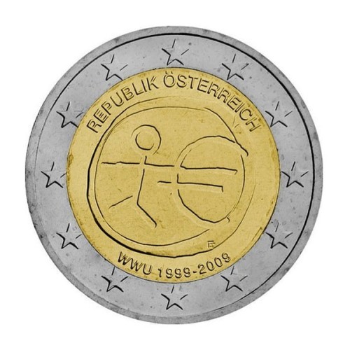 10º Aniversario Euro Austria 2009 2 euro