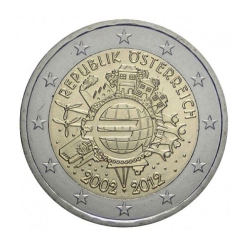 10 años del euro Austria 2012 2 euro