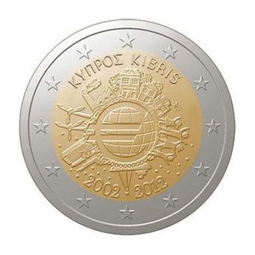 10 años del Euro Chipre 2012 2 Euro