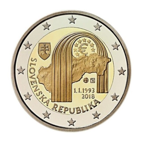 25º Aniversario República Eslovaquia 2018 2 euro