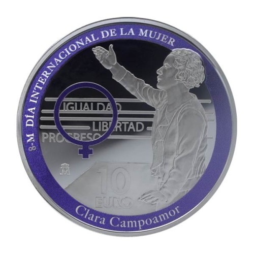 Moneda Clara Campoamor 10 euro plata 2022 españa