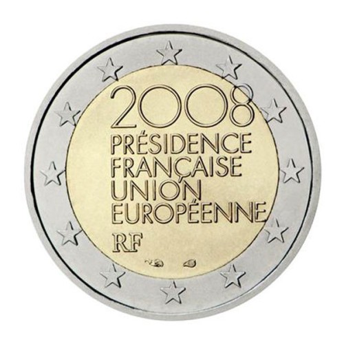 Presidencia Unión Europea Francia 2008 2 euro