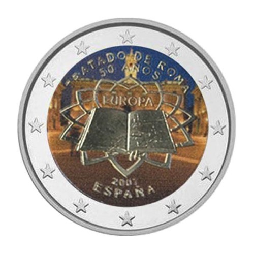 Tratado de Roma España 2007 2 euro color