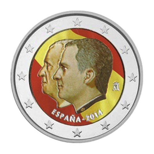 Proclamación Rey Felipe VI España 2014 2 euro color