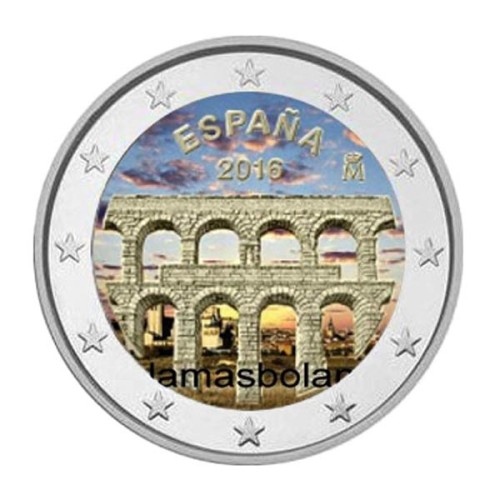 Acueducto de Segovia España 2016 2 Euro color