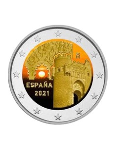 Ciudad histórica de Toledo España 2021 2 Euro color
