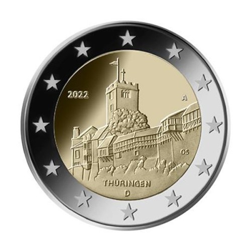 Castillo Wartburg Alemania 2022 2 euro