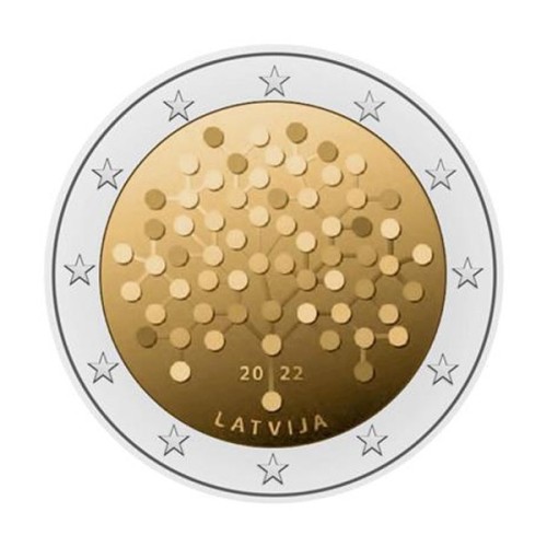 Banco Letonia 2022 2 euro