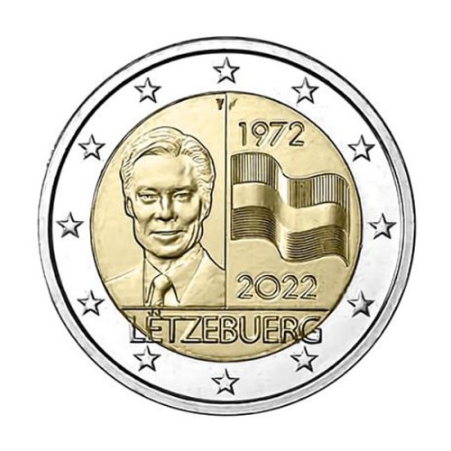 Bandera Luxemburgo 2022 2 euro