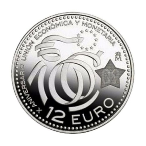 Unión Económica y Monetaria España 2009 12 Euro Plata