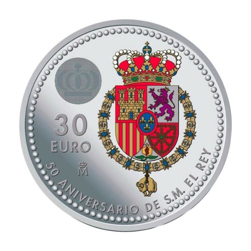 50º Aniversario Rey Felipe VI España 2018 30 Euro Plata