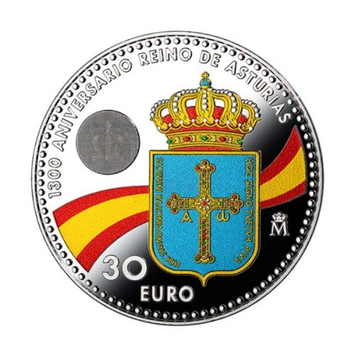 1300º Aniversario Reino de Asturias España 2018 30 Euro Plata