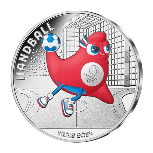 Moneda Balonmano 2023 Francia Juegos Olímpicos 10 Euro Plata