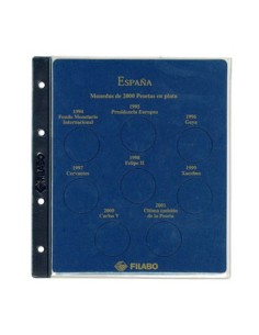 Hoja neutra para monedas 2000 pesetas Filabo 2