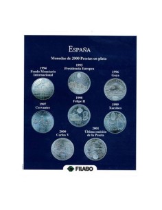 Hoja neutra para monedas 2000 pesetas Filabo