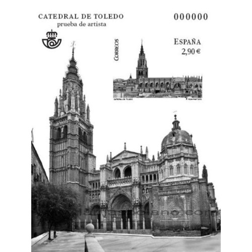 SELLOS ESPAÑA 2012 - CATEDRALES. CATEDRAL DE TOLEDO - PRUEBA DE ARTISTA 1 HOJA BLOQUE SIN DENTAR